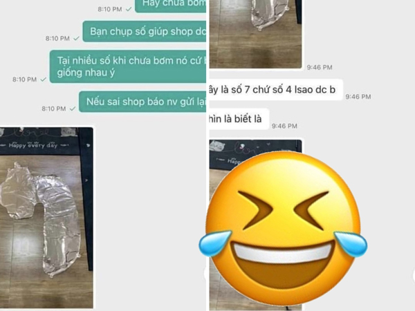 Đặt bóng sinh nhật số 4 mà shop gửi thành số 7, ‘thượng đế’ inbox thắc mắc và cái kết khiến dân tình ‘cười như điên’