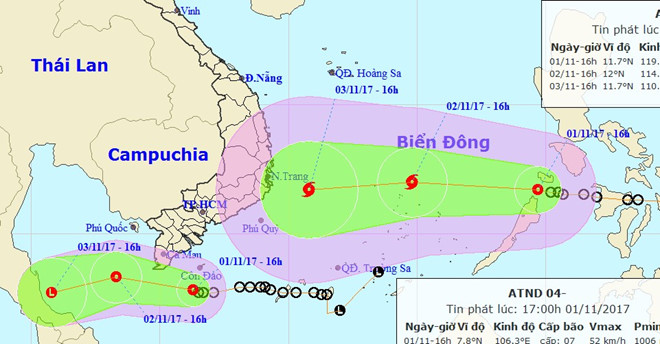 Áp thấp mới vào Biển Đông, sắp mạnh lên thành bão