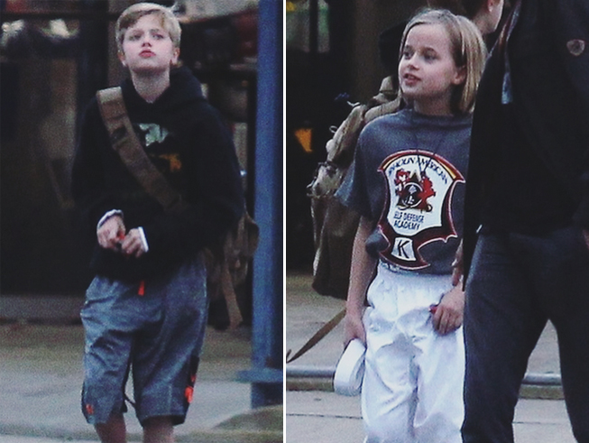 Con gái út của Jolie mê học võ karate