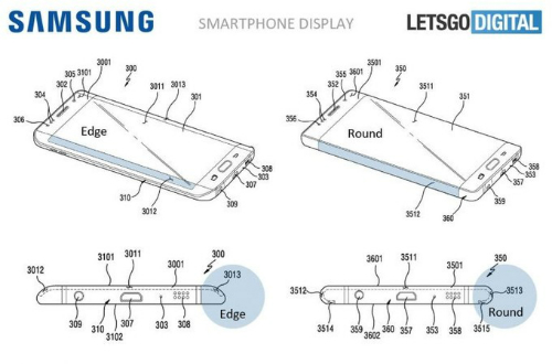 Samsung đăng ký bản quyền smartphone màn hình cong kiểu mới