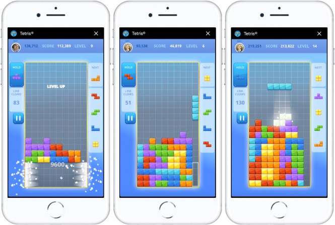 Người dùng Facebook Messenger đã có thể chơi game xếp gạch