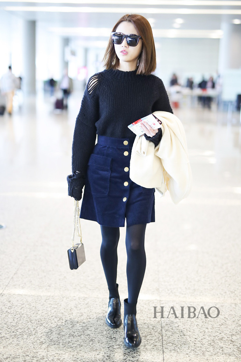 Học sao Hoa ngữ cách diện váy xuống phố ngày lạnh