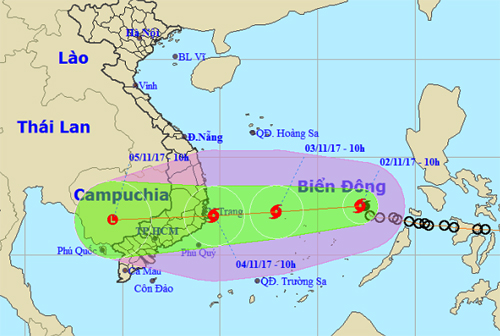 Áp thấp nhiệt đới mạnh lên thành bão, uy hiếp Bình Định - Ninh Thuận