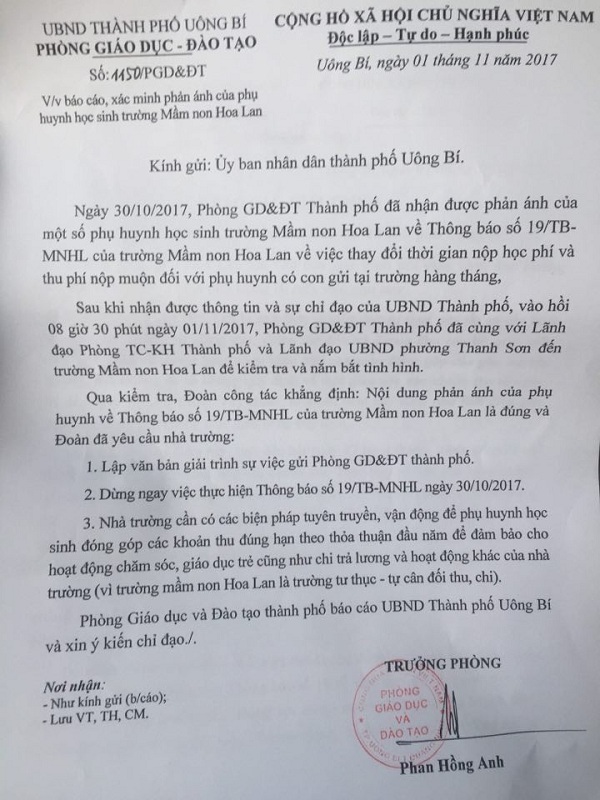 Trường mầm non bắt nộp phạt vì nhiều phụ huynh chậm đóng học phí