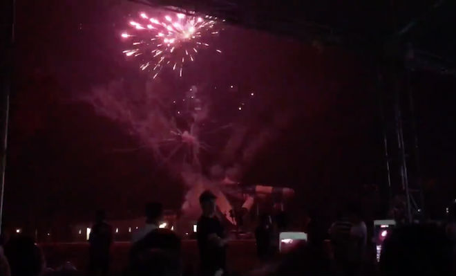 Xôn xao clip tập đoàn Mường Thanh bắn pháo hoa hoành tráng ngày Đại hội nội bộ