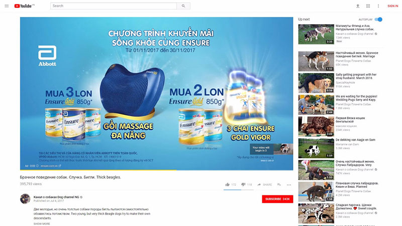 Doanh nghiệp Việt nói gì khi quảng cáo xuất hiện cạnh video đen?