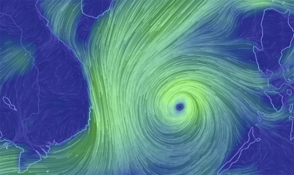 Bão số 12 tiếp tục mạnh lên, giật cấp 15
