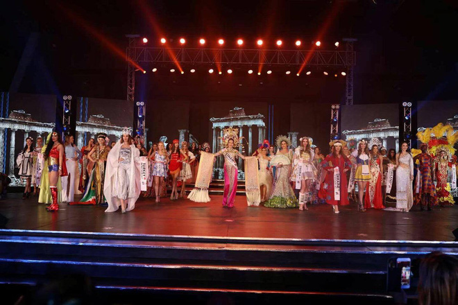 Khánh Ngân đội mấn 15 kg, diện trang phục truyền thống nổi bật trong tổng duyệt chung kết Miss Global Beauty Pageant