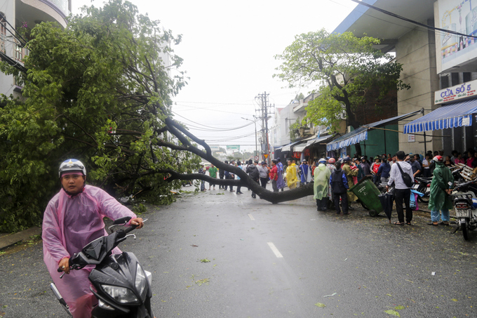 Gió giật sập cổng chào ở Đà Nẵng