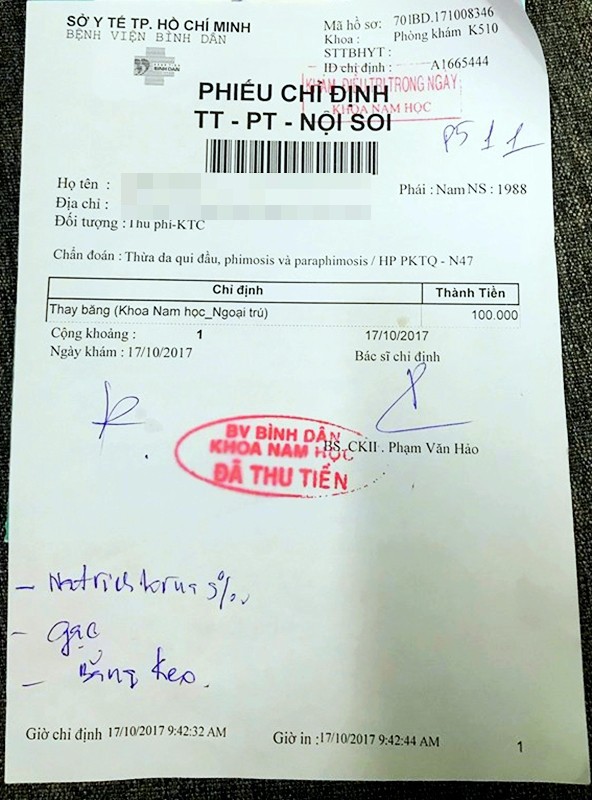 TP.HCM: Ngứa vùng kín, nam bệnh nhân tố phòng khám dọa sắp ung thư, “liệt dương vật” để chiếm đoạt hơn 30 triệu đồng