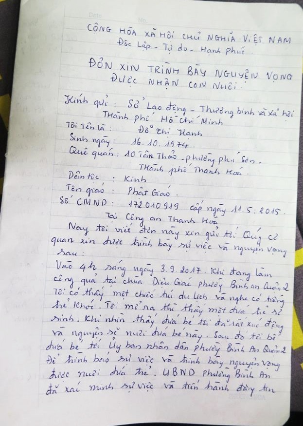 Người phụ nữ cưu mang bé trai bị bỏ rơi suốt 3 tháng trời có nguy cơ không được nhận con nuôi