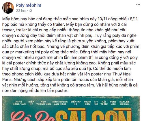 Chưa công chiếu, Cô Ba Sài Gòn đã khiến khán giả tranh cãi vì tấm áp-phích chính thức