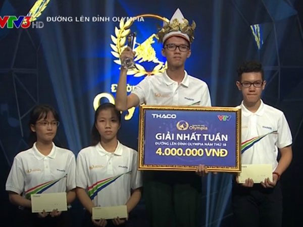 Thí sinh đầu tiên của Olympia năm thứ 18 giành được hơn 300 điểm