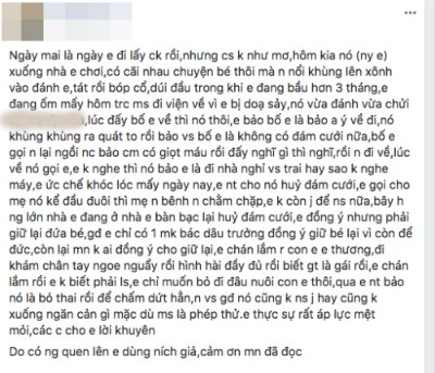 Hủy hôn vì những trận đòn trước giờ lên xe hoa