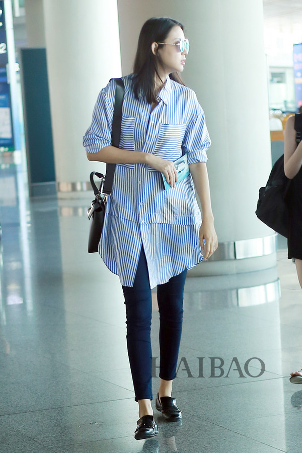 Mỹ nhân Hoa - Hàn gợi ý cách diện sơ mi dáng dài cá tính