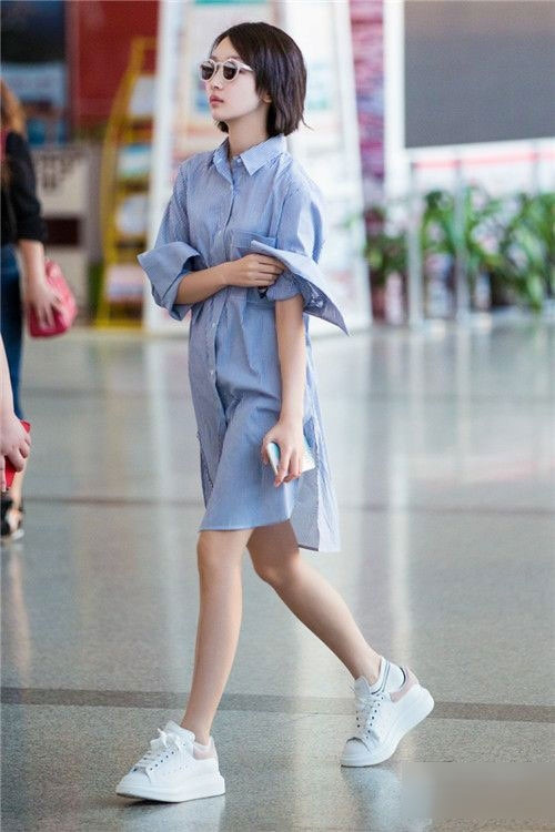 Mỹ nhân Hoa - Hàn gợi ý cách diện sơ mi dáng dài cá tính