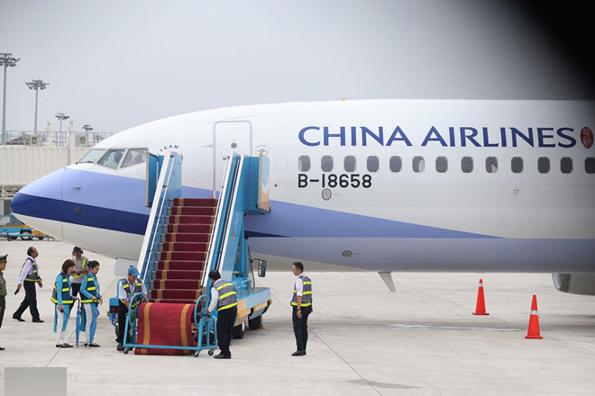Máy bay chở đoàn Đài Loan hạ cánh tại Đà Nẵng