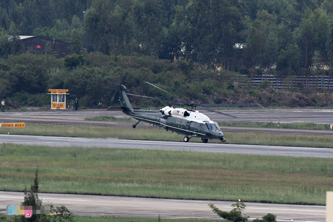 Marine One của Tổng thống Trump bay thử ở Đà Nẵng