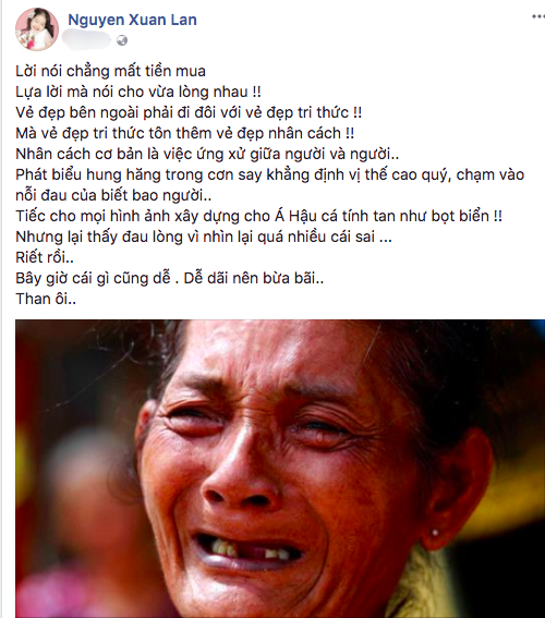 Siêu mẫu Xuân Lan nói về Hoàng My: Phát biểu hung hăng, chạm đến nỗi đau của biết bao người? Siêu mẫu Xuân Lan nói về Hoàng My: Phát biểu hung hăng, chạm đến nỗi đau của biết bao người?