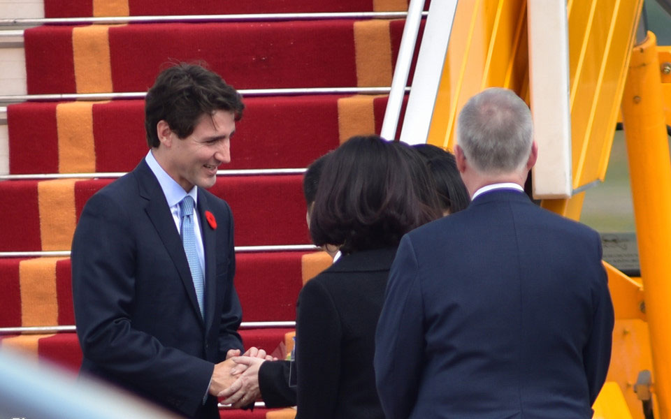 Những hình ảnh đầu tiên của Thủ tướng Trudeau tại Hà Nội