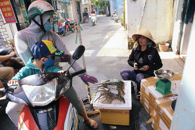 Người dân vùng bão gửi tôm hùm vào Sài Gòn bán tháo kiếm tiền sửa nhà