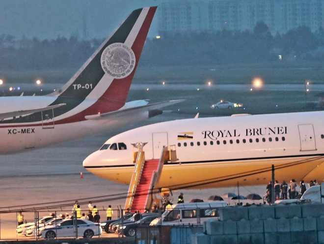 Quốc vương Brunei lái chuyên cơ tới Đà Nẵng dự APEC