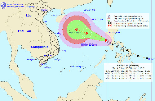 Bão Haikui vào biển Đông