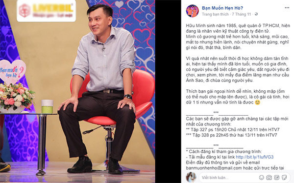 Chưa lên sóng, trai đẹp Bạn muốn hẹn hò đã khiến chị em săn lùng facebook Chưa lên sóng, trai đẹp Bạn muốn hẹn hò đã khiến chị em săn lùng facebook