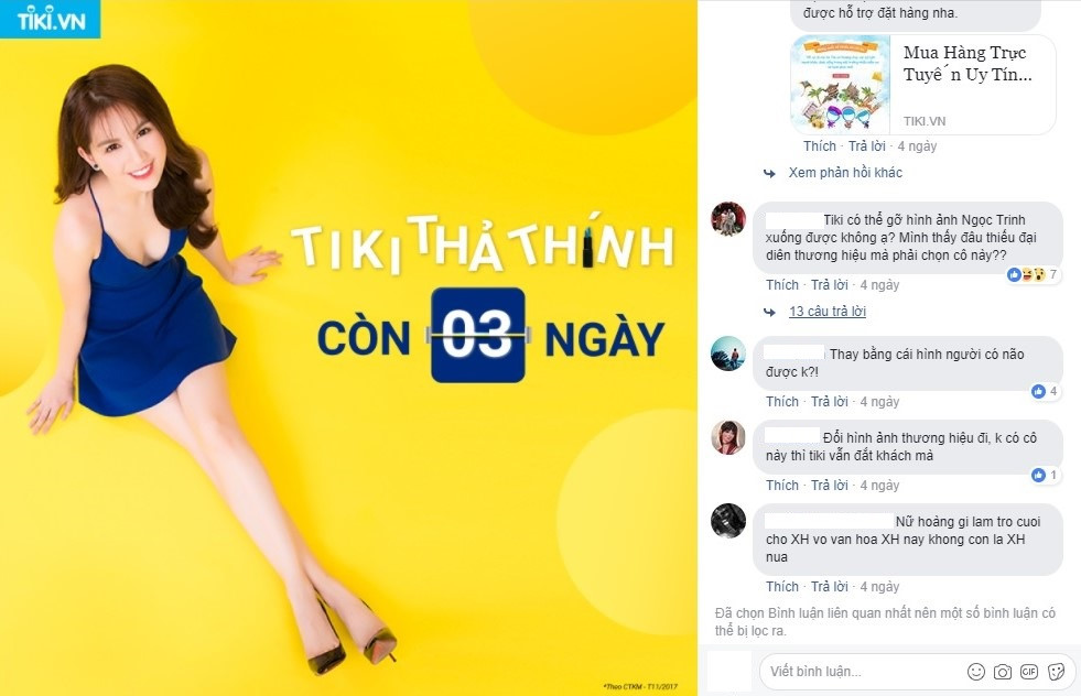 Ngọc Trinh bị phản đối khi quảng cáo cho trang web chuyên bán sách