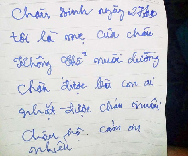 Người phụ nữ đơn thân nhặt được cháu bé 4 ngày tuổi bên bể nước