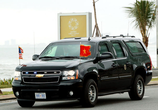 Xe thay thế The Beast chở ông Trump tại Đà Nẵng là gì?