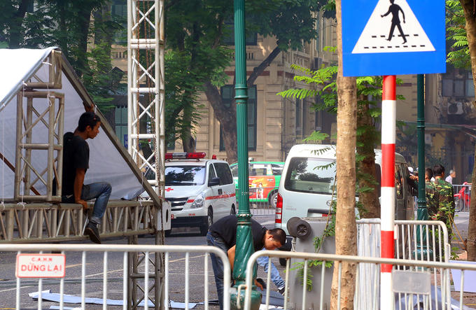 Hà Nội dựng Trung tâm tác chiến trước giờ đón Tổng thống Mỹ