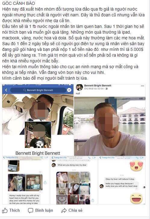 Cảnh giác với chiêu kết bạn rồi vòi quà của Trai Tây trên mạng xã hội nhắm vào chị em phụ nữ