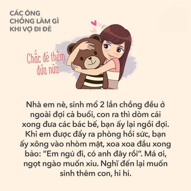 Các mẹ có nhớ khi mình đang trong phòng đẻ, ông chồng yêu quý làm gì không?