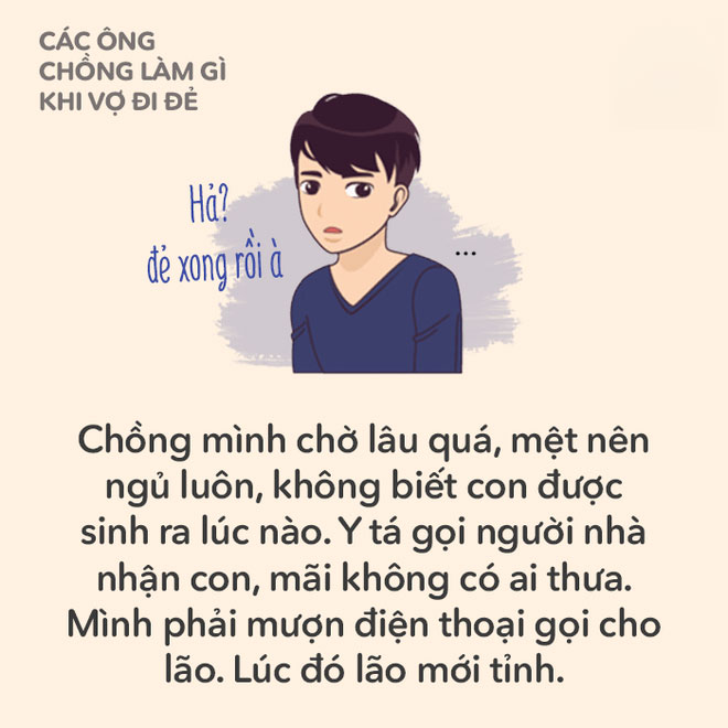 Các mẹ có nhớ khi mình đang trong phòng đẻ, ông chồng yêu quý làm gì không?