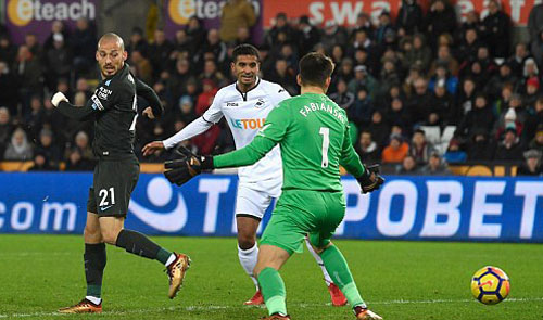 Đánh bại Swansea, Man City lập kỷ lục tại Ngoại hạng Anh