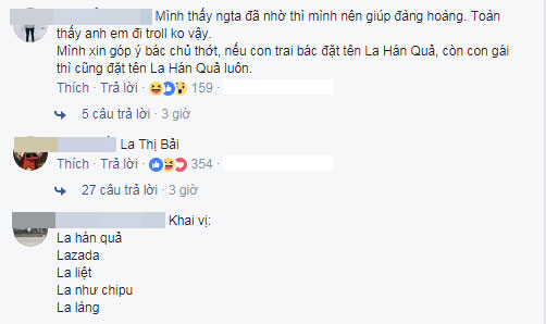 Vợ sắp đẻ, ông bố trẻ họ La sốt sắng nhờ tư vấn tên con, kết quả toàn thấy La Cà, La Lối Vợ sắp đẻ, ông bố trẻ họ La sốt sắng nhờ tư vấn tên con, kết quả toàn thấy La Cà, La Lối