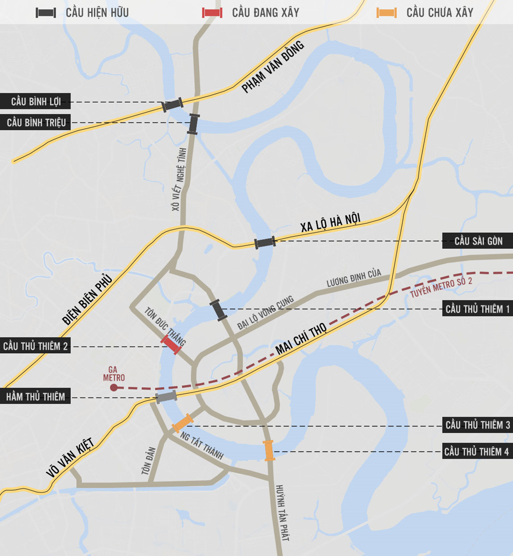 Thiếu cầu, khu Đông Sài Gòn kẹt cứng