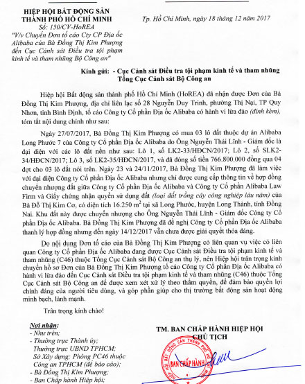 Thêm một khách hàng tố cáo địa ốc Alibaba