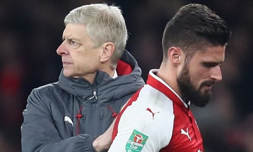 Arsenal mất Giroud ở trận gặp Liverpool