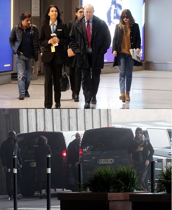 Người đẹp 50 sắc thái và thủ lĩnh Coldplay bí mật hẹn hò ở Paris