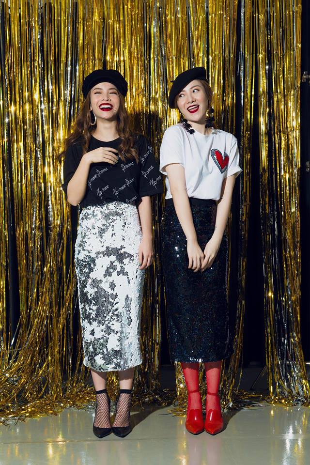 Sao Việt đua nhau diện sắc cam, sắc đỏ từ trong nhà ra ngoài phố chào đón mùa lễ hội