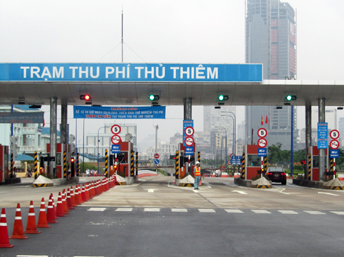 Trạm thu phí hầm Thủ Thiêm được tháo dỡ trước Tết Nguyên đán
