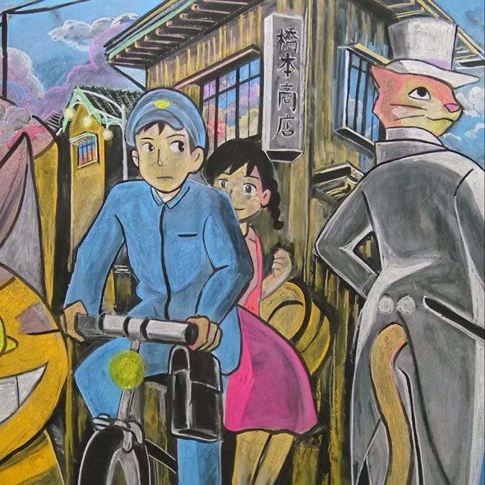 Nhóm học sinh Hong Kong vẽ tranh trên bảng đẹp đến từng chi tiết