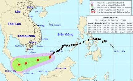 Bão số 15 vào Biển Đông gây sóng cao 5-7 m