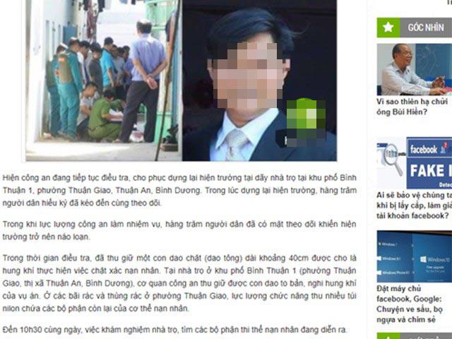 Vụ vợ giết chồng ở Bình Dương: Đăng nhầm ảnh nạn nhân, bị xử lý thế nào?
