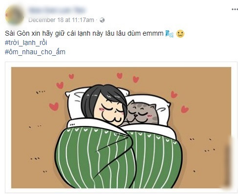 Dân mạng Sài Gòn run rẩy hưởng ứng cái lạnh 20 độ C