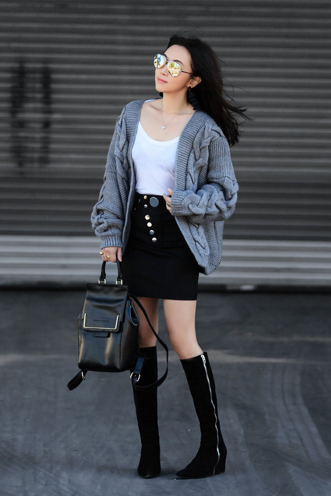 Street style của các quý cô châu Á cũng bắt đầu ngập tràn những gam màu mùa lễ hội