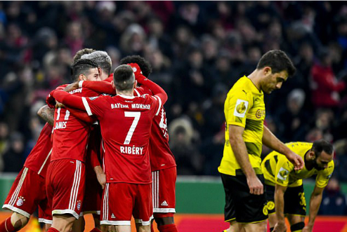 Bayern đánh bại Dortmund, vào tứ kết Cup Quốc gia