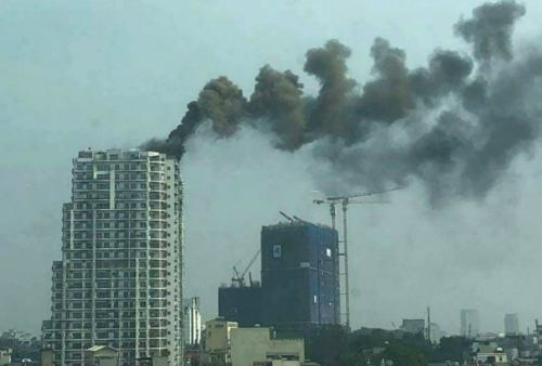 Cháy chung cư cao cấp ở Hà Nội